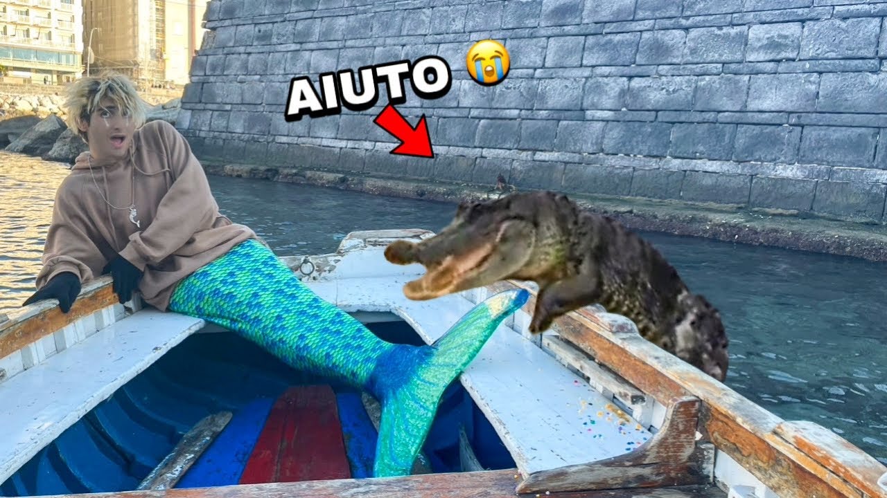 VINCI TRITONE È STATO MORSO DA UN COCCODRILLO IN MARE!! *è salito sulla barca*