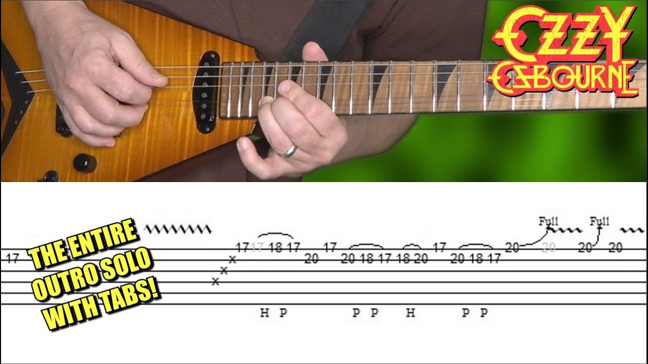 Урок игры на гитаре Ozzy - Mr. Crowley (завершающее соло) с табулатурой! 🎸