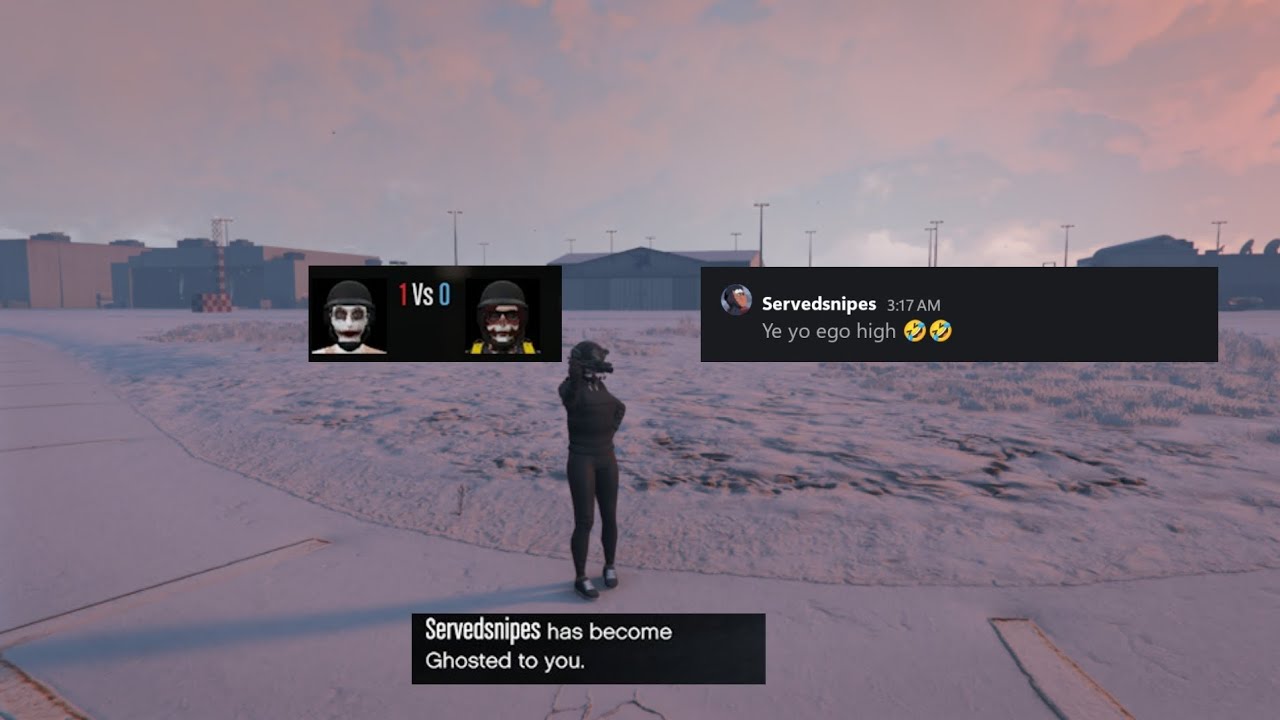 This weird American got put in his place by a German Female after leaving mid 1v1 GTA Online