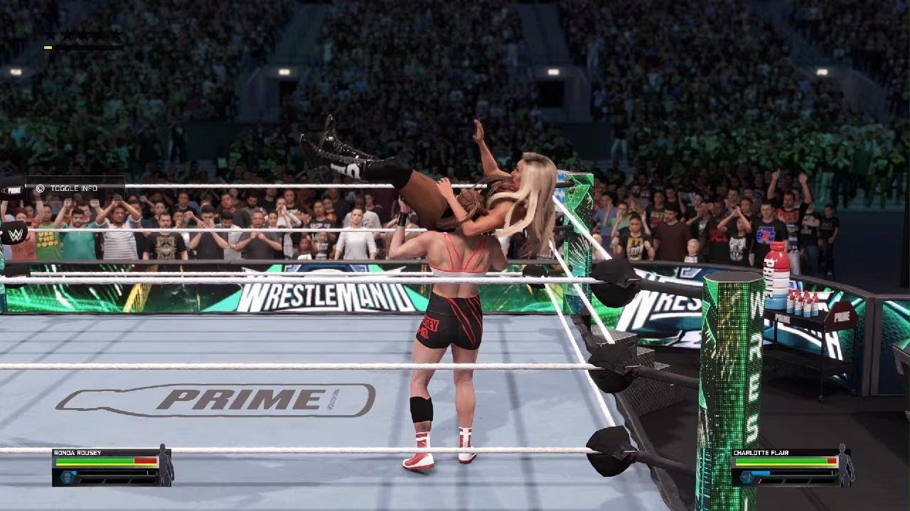 WWE 2K25 Charlotte Flair vs Ronda Rousey