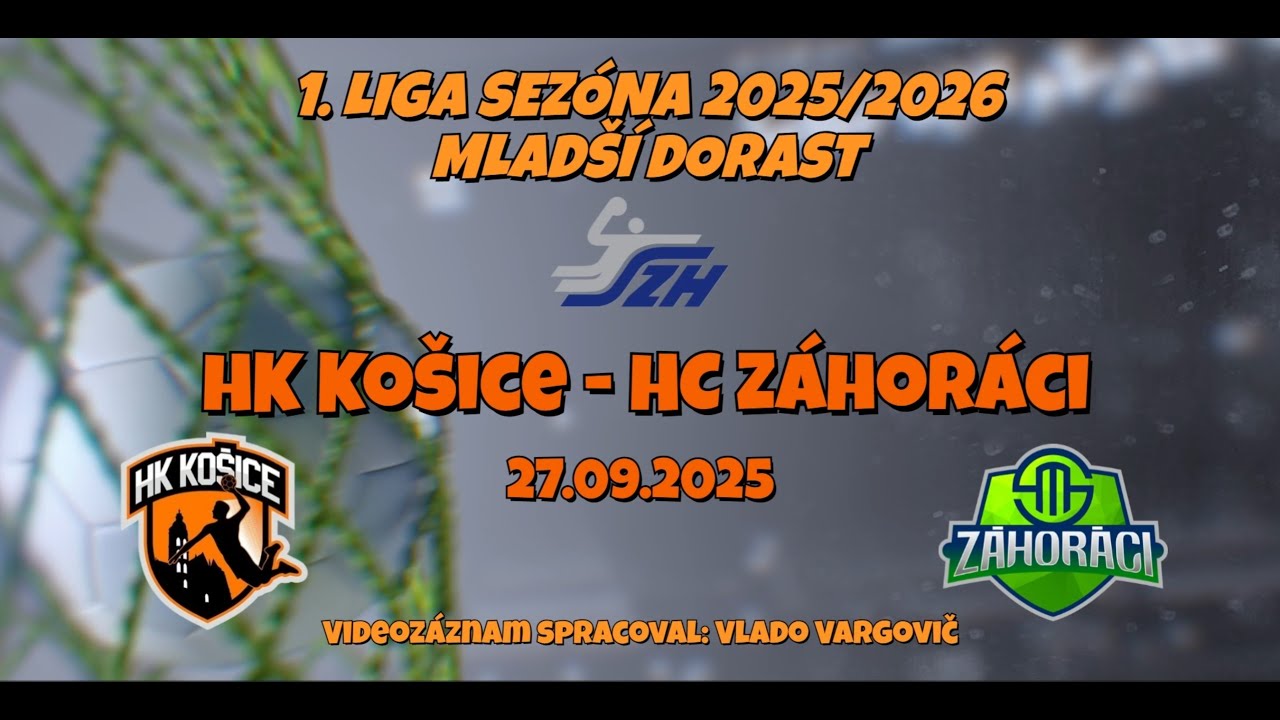 HK Košice vs. HC Záhoráci, Mladší dorast 27.09.2025 / Celý zápas /