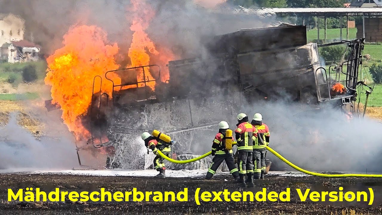 Was passiert wenn ein Mähdrescher Feuer fängt? Feuerwehr verhindert Schlimmeres (extended Version)