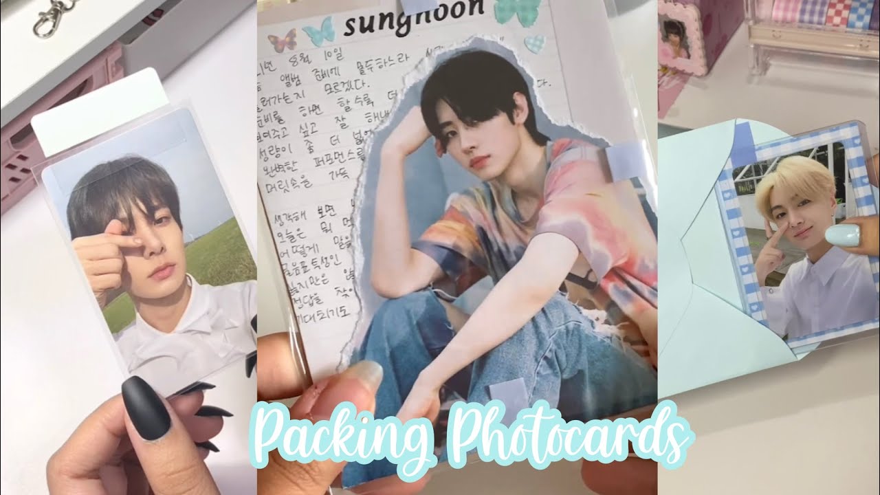 🥛🍪 Packing Kpop Photocards (enhypen ver.) #16 [ ASMR ] ✨| tiktok compilation |