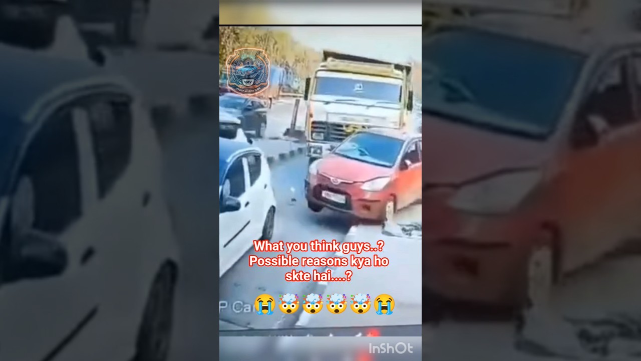 Major Accident on Toll Plaza 🤯 #shorts  #car #truck  #ytshorts