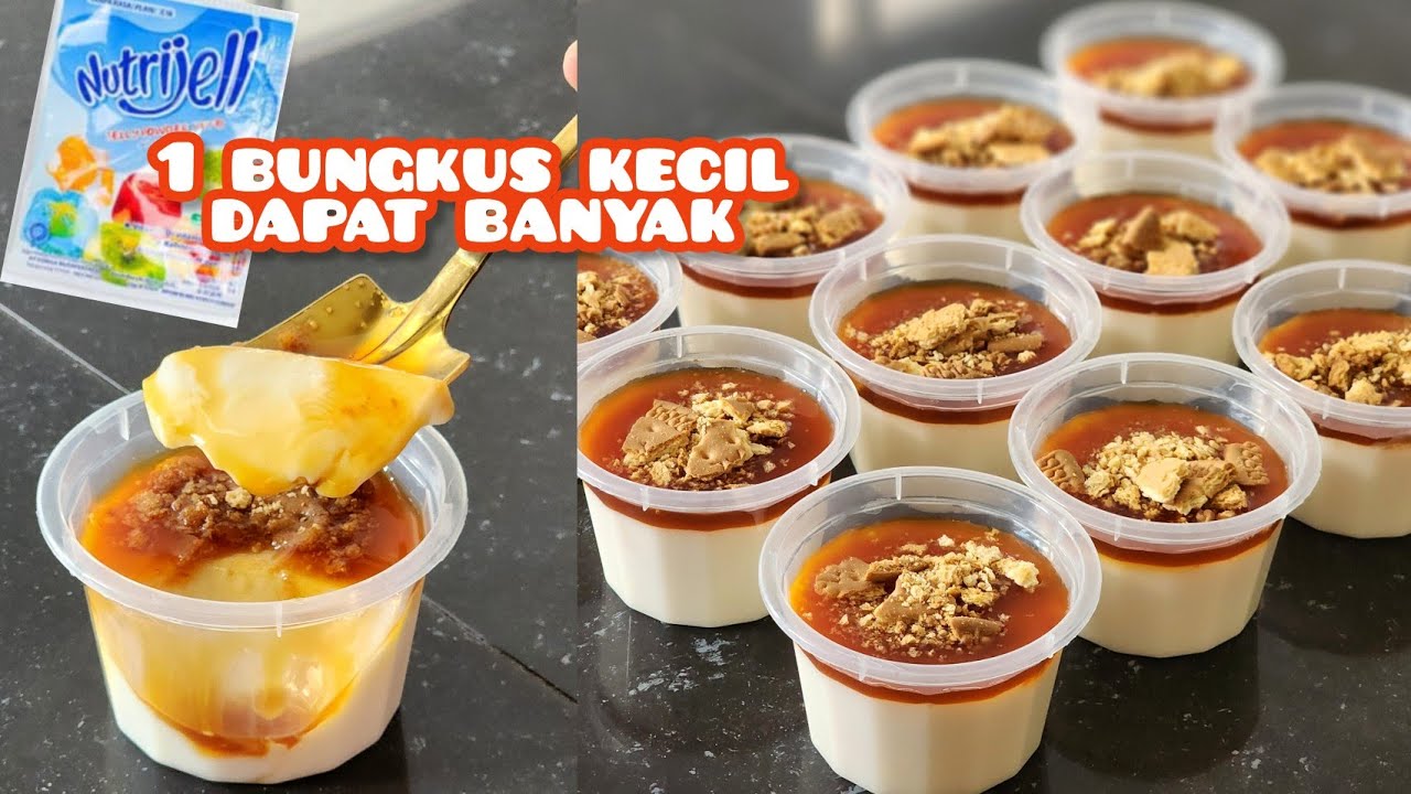 Yang lagi viral! Puding karamel regal. 1 sachet jelly kecil dapat 12 cup