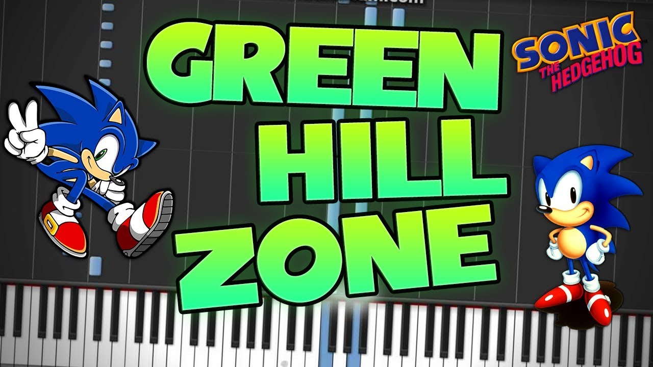 Sonic The Hedgehog - Green Hill Zone Theme Piano Tutorial Synthesia