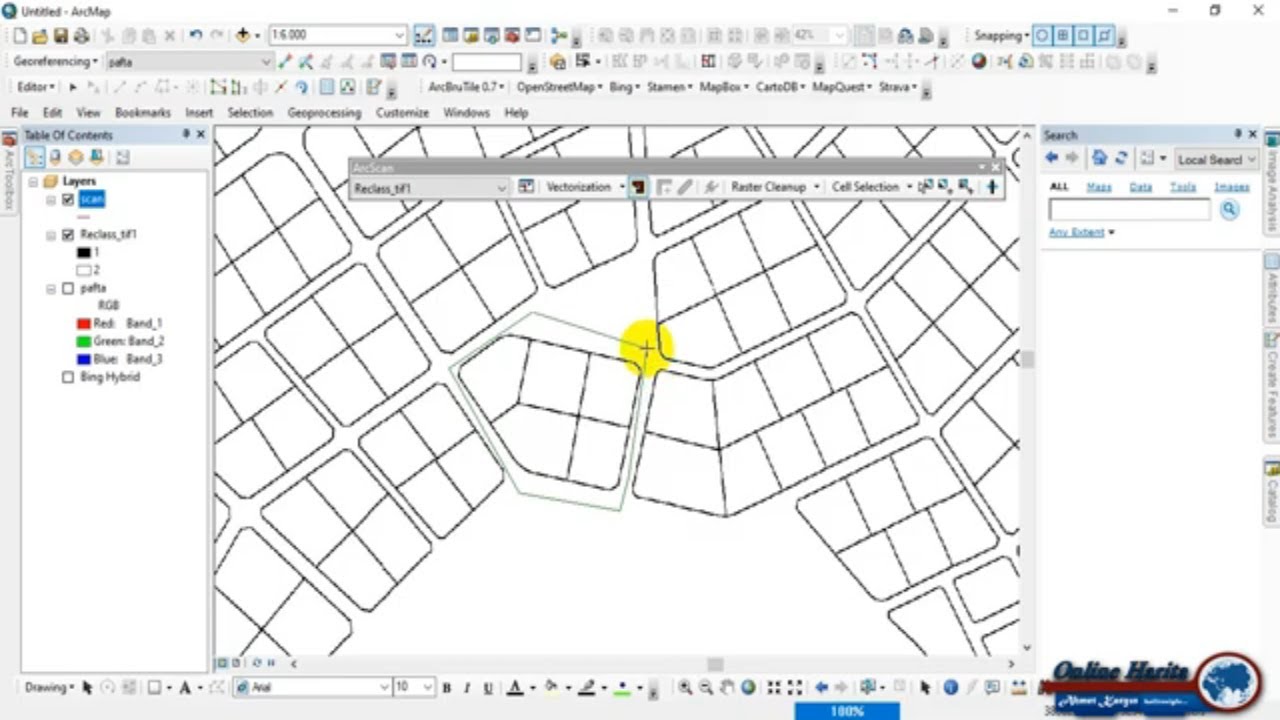 Otomatik Sayısallaştırma - ArcScan ArcGIS I Kadastro Parseli Sayısallaştırma