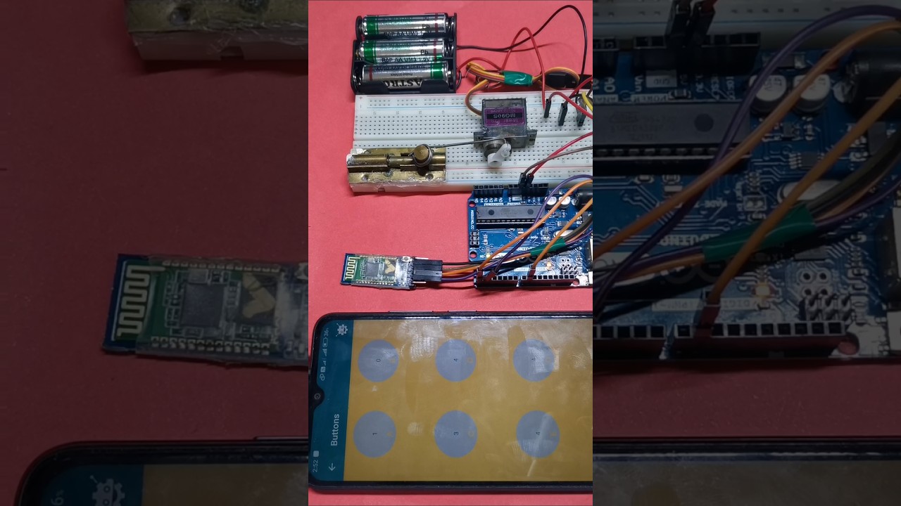 Build Your Own Arduino Bluetooth Lock | Servo MG90S & HC-05 #bluetooth #shorts