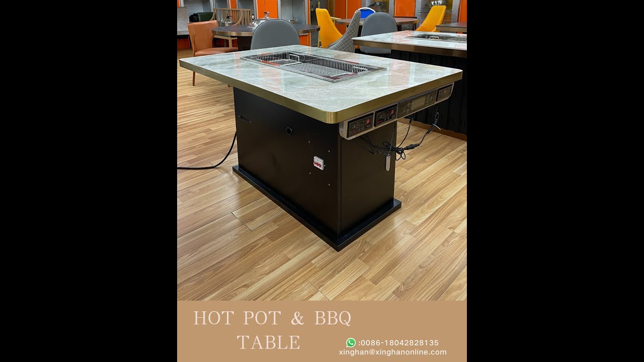 How to install korean bbq hot pot table with hot pot & bbq equipment for restaurant - xinghanonline