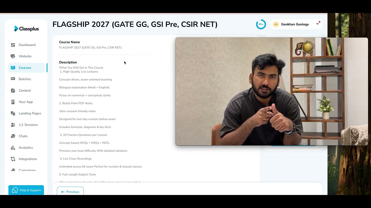 Courses and features part-1