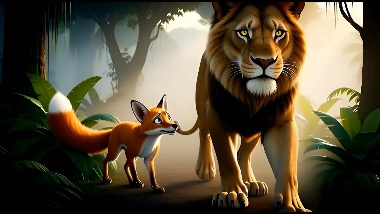 “Be-Reham Sher, Chalaak Lomri aur Bewakoof Ghadda | Jungle Moral Story | OMEE TOONS”