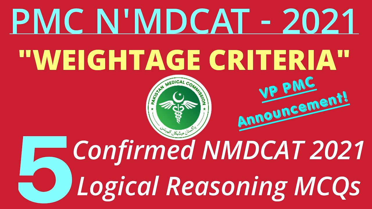 OMG!!!PMC Announced NMDCAT Passing Criteria|NMDCAT Logical Reasoning MCQs|PMC Online NMDCAT 2021|PMC