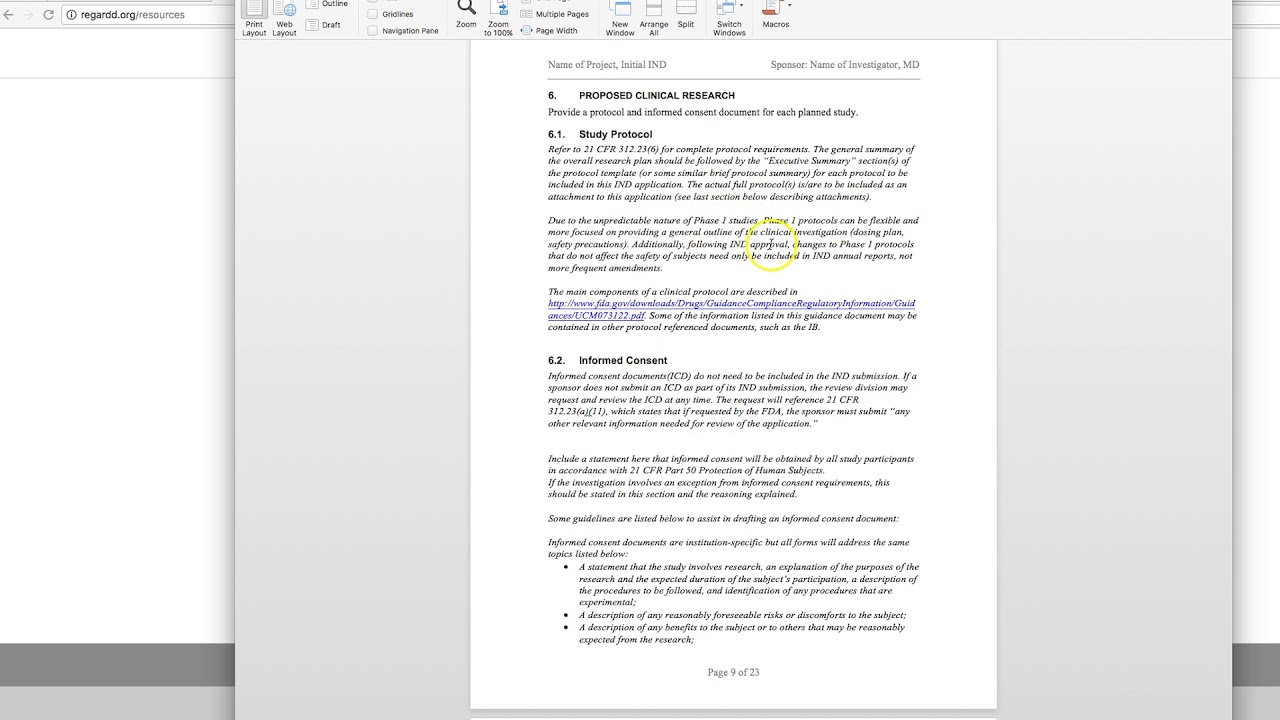 Preparing an IND Application