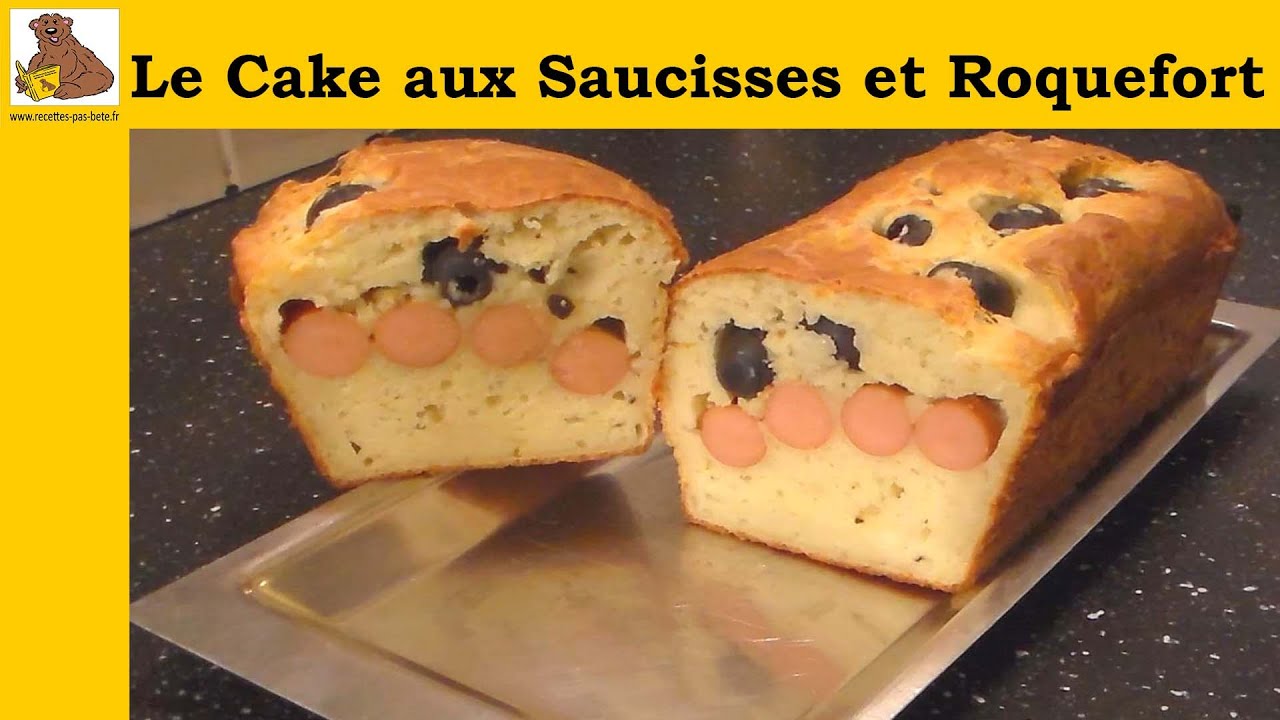 Le cake aux saucisses et roquefort
