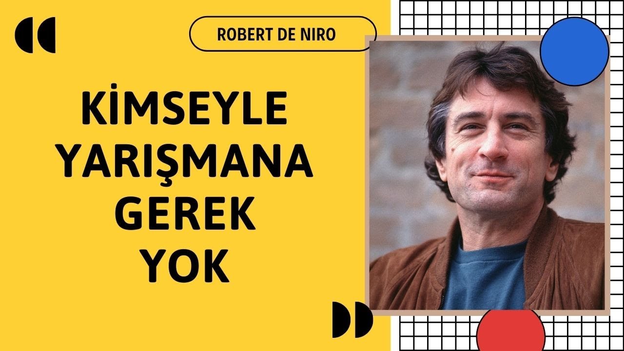 Robert De Niro Oyunculuk Tavsiyeleri