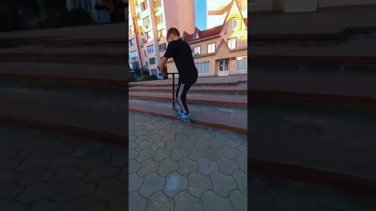 раскатка на самокате лайты #scooter #самокаттрюки