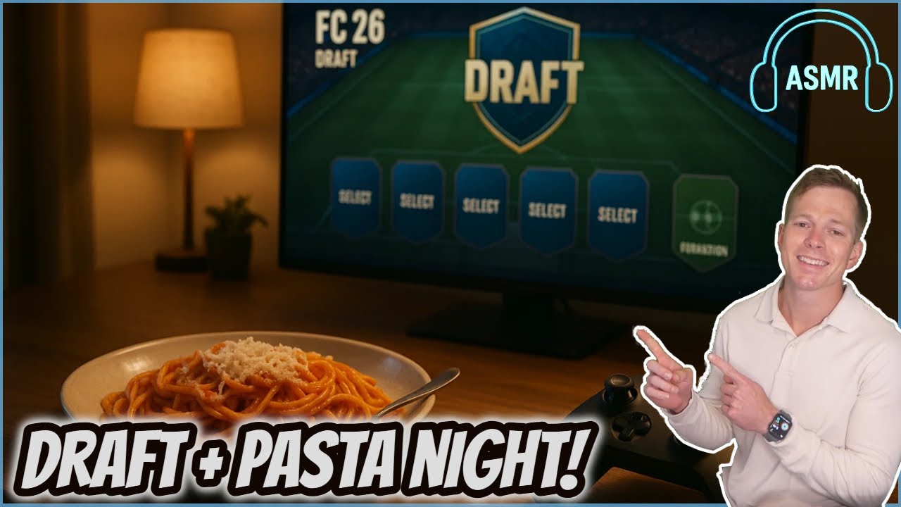 ASMR FC 26 Draft + Pasta Dinner 🍝 | Chill Team Building Vibes