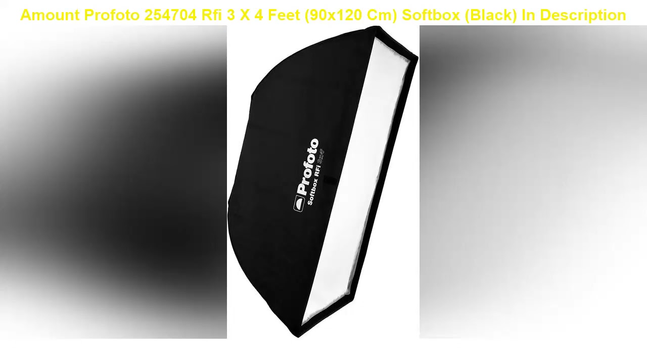 Profoto 254704 Rfi 3 X 4 Feet (90x120 Cm) Softbox (Black)