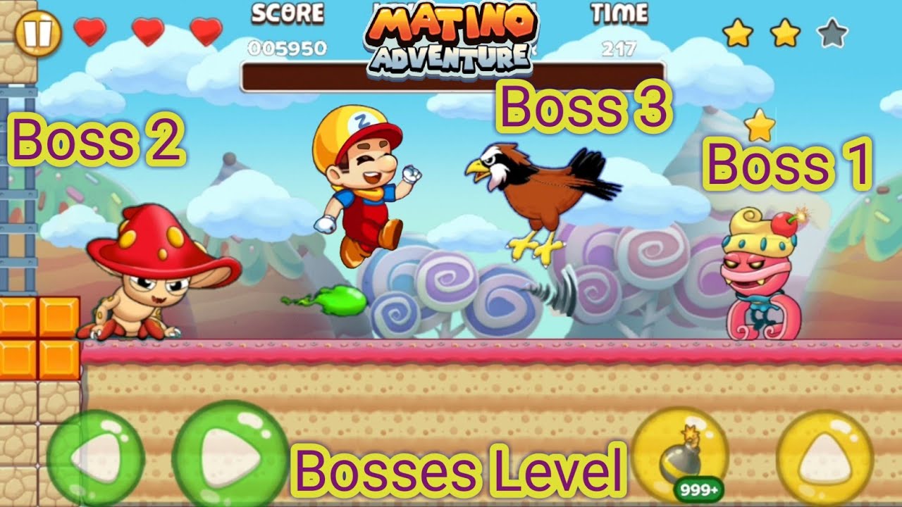 Super Matino Adventure game Bosses Level Boss 1.2.3 #gaming #games #gameplay