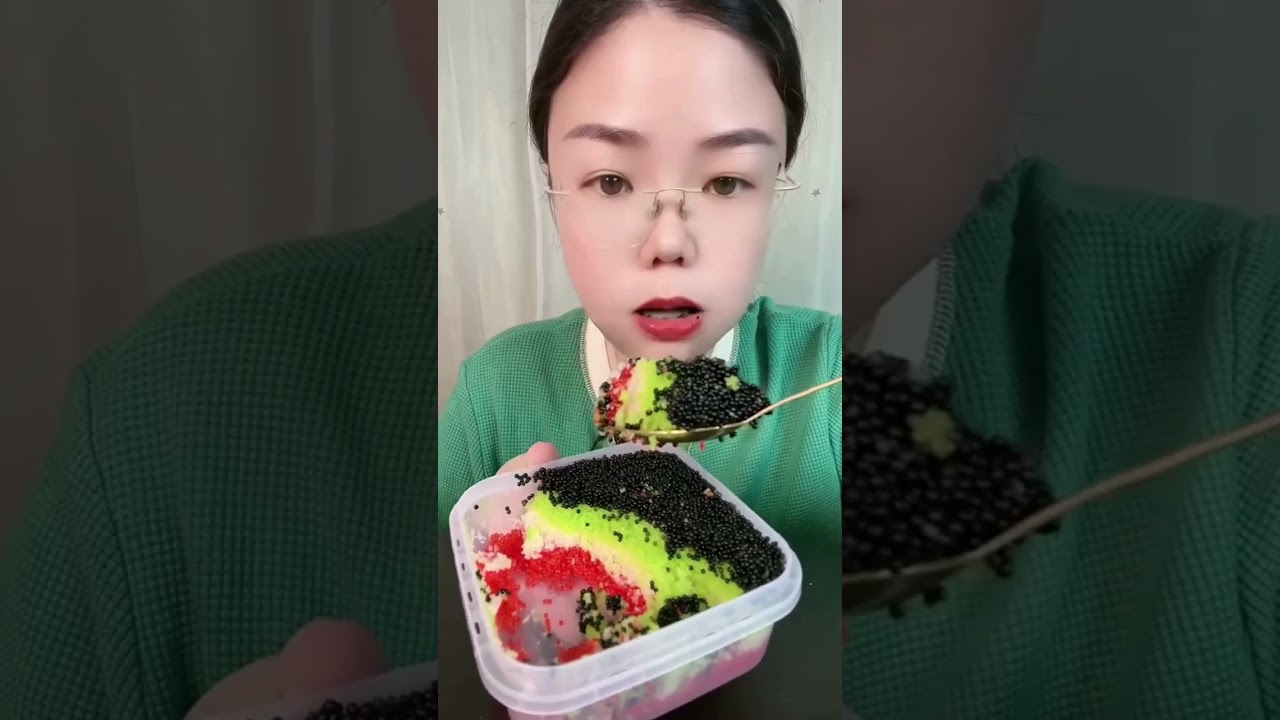 ASMR Flying Fish Roe 🧡 Super Crunchy Eating Sounds 😮‍💨
