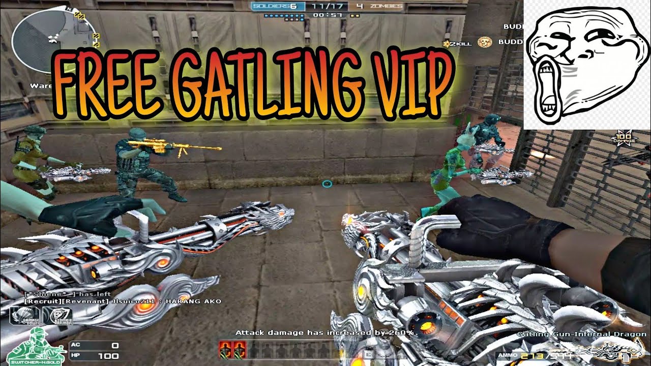 GATLING GUN INFERNAL DRAGON PARTY (DeathTrap) Hero Mode Xtreme | CFPH FREE VIP ANNIV | EJRM ZombieV4