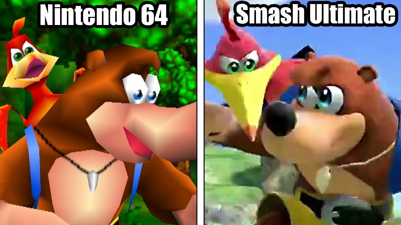 Super Smash Bros Ultimate: Banjo Kazooie Moveset Origins & Comparison (Nintendo 64 VS Ultimate)