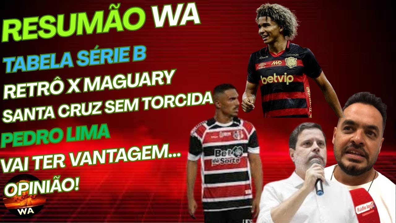 TABELA SÉRIE B, VANTAGEM DIVULGADA, SANTA SEM TORCIDA, SPORT, NÁUTICO #wareporter100 