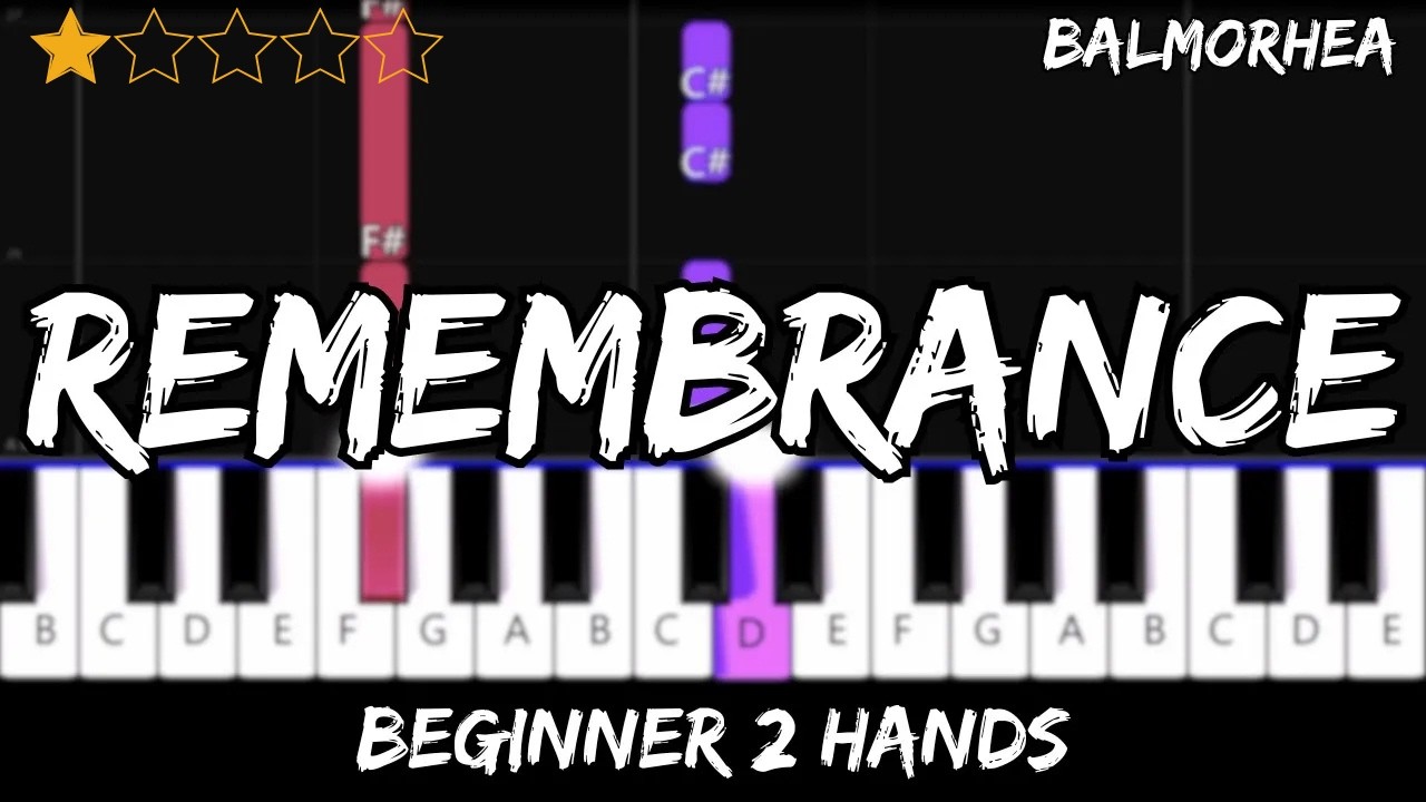Balmorhea - Remembrance - Easy Beginner Piano Tutorial - For 2 Hands