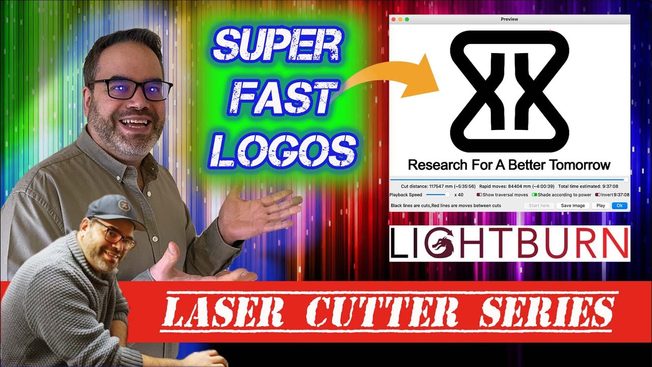 Lightburn tutorial : How to make a custom logo with your laser cutter - FAST!