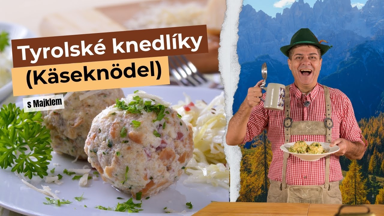 Tyrolské sýrové knedlíky (Käseknödel) + Krautsalat