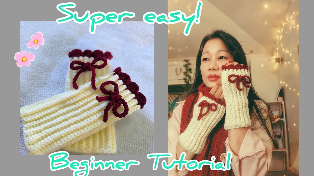 ☃️Crochet beginners gloves | Fingerless hand warmer|Hindi |