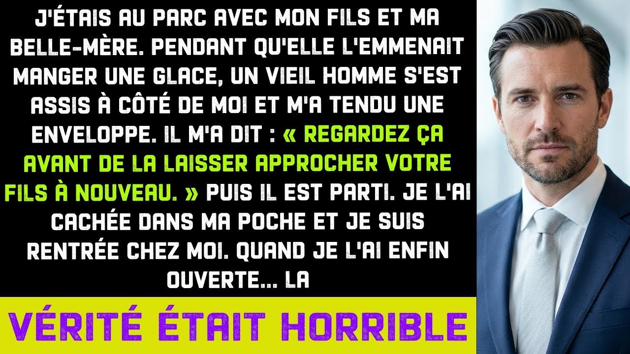 Au parc, un inconnu m’a donné une enveloppe: «Vérifiez ça avant qu’elle ne s’approche de votre fils»