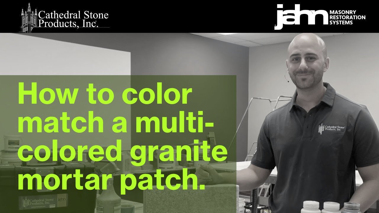 Color Matching a Multicolored Granite Mortar Patch