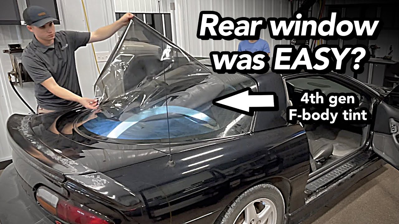 Camaro gets tinted! Rear glass was easy? - 4th Gen window tint - HUGE difference