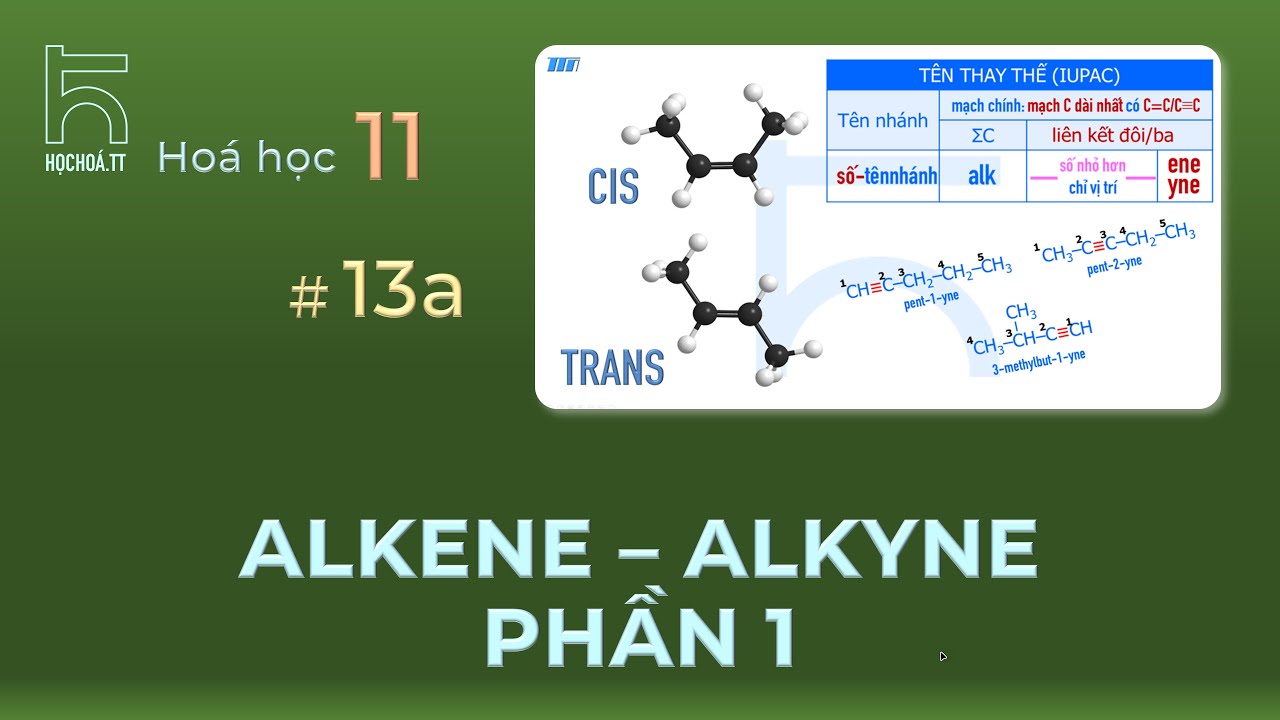 Alkene & Alkyne 1/2 - Đồng phân & Tính chất Vật lí (Hóa học 11)