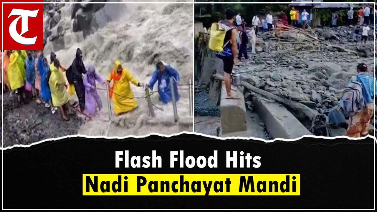 Flash flood hits Nadi Panchayat, devotees return after Manimahesh Yatra in Mandi