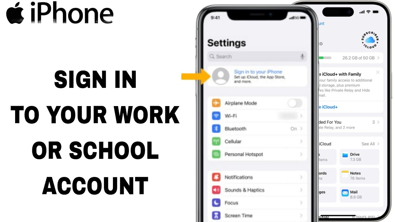 Как войти в рабочую или школьную учетную запись в настройках iPhone