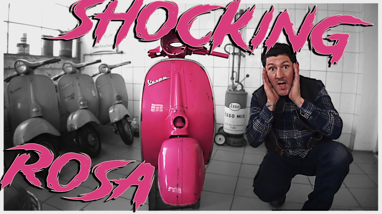 Vespa Supersprint Replika SS90 | Karosseriearbeiten und Patinalackierung in shocking rosa |