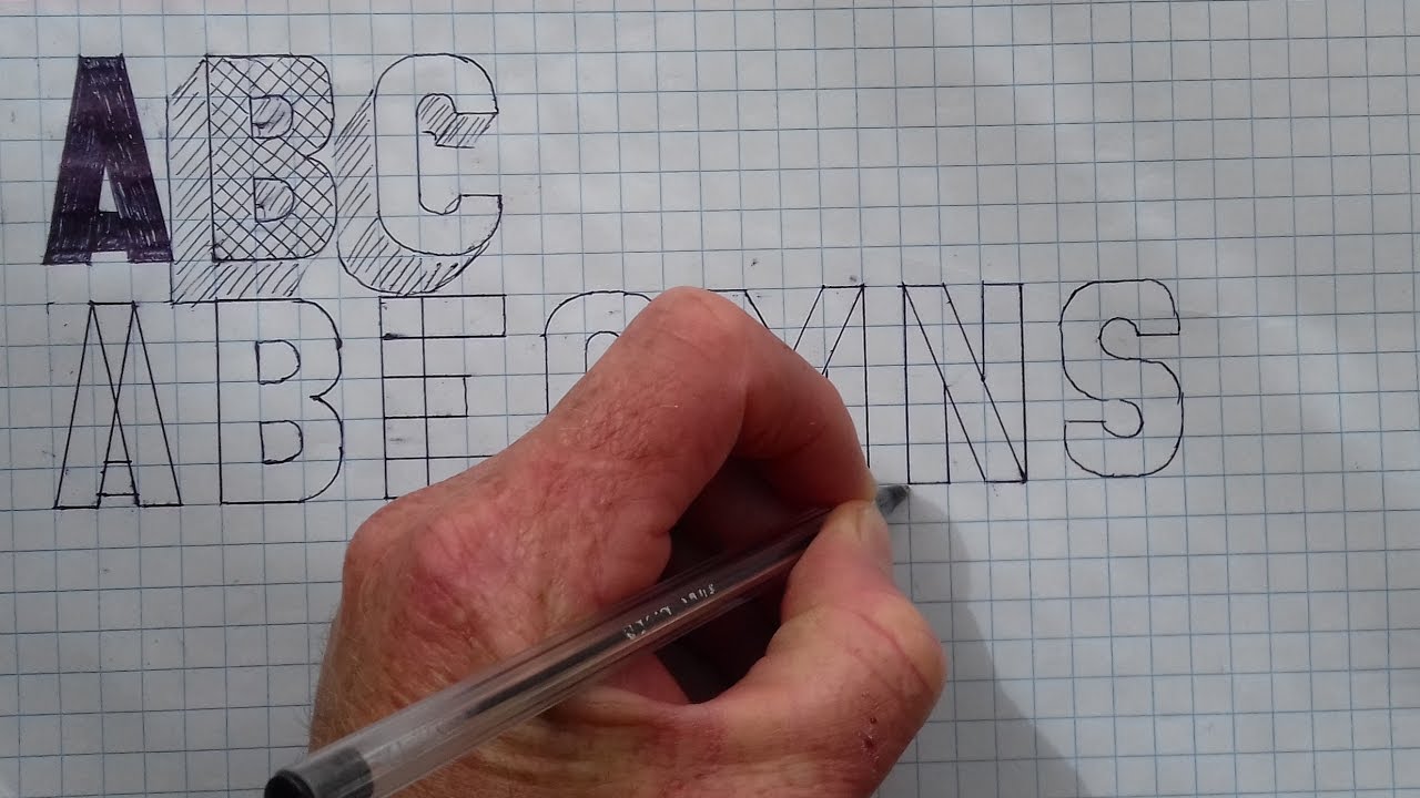 DESENHANDO LETRAS DE MANEIRA MUITO FÁCIL