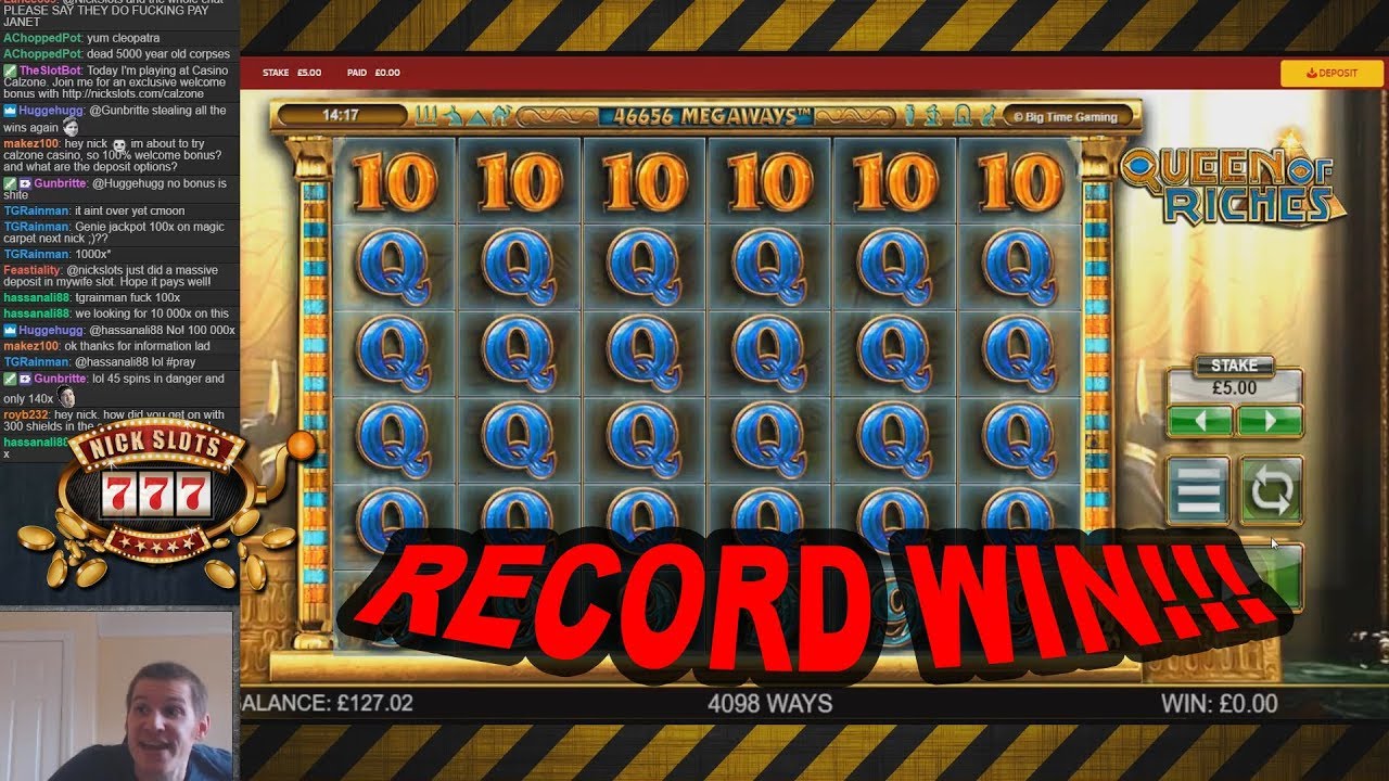MUST SEE!!! RECORD WIN on Queen of Riches Slot - &pound;5 Bet