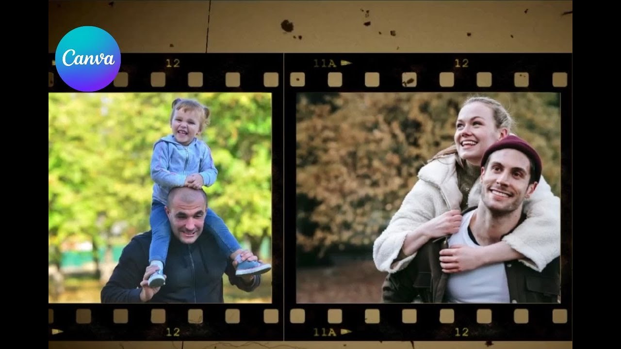How to make film strip animation slideshow in Canva
