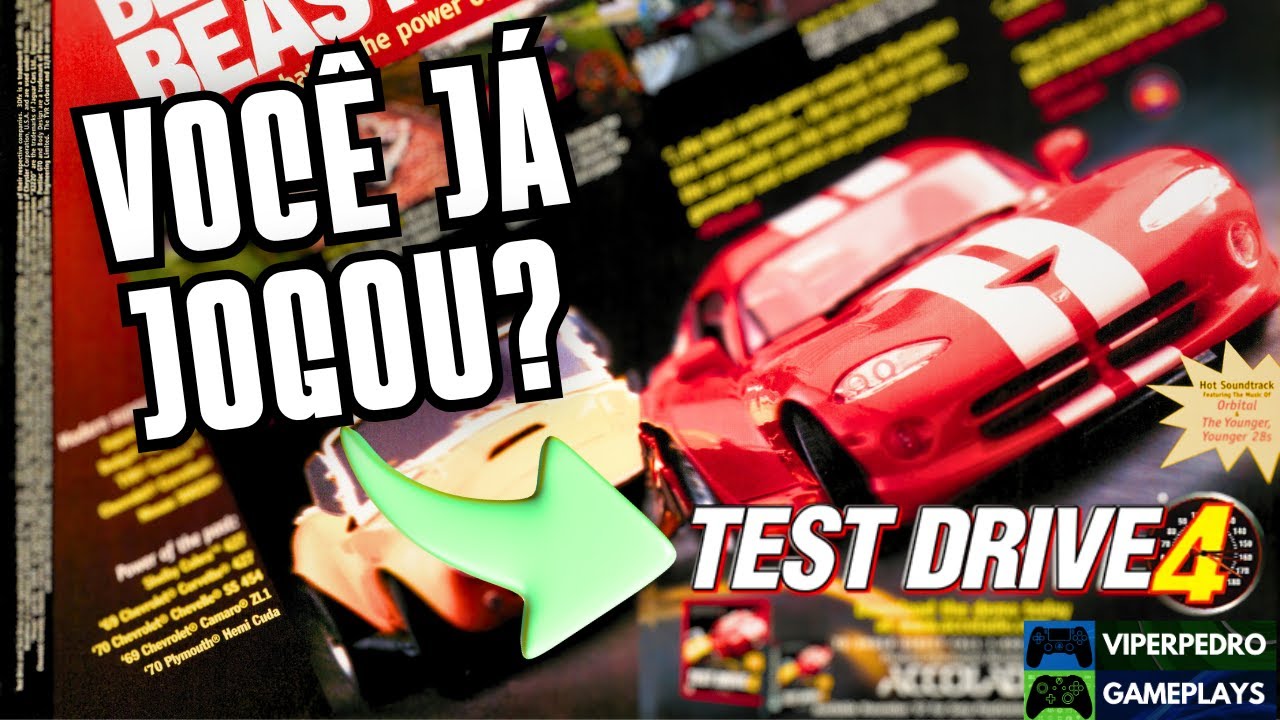 Você já jogou TEST DRIVE 4 de PlayStation (PS1)? | Gameplay - Jogos antigos/clássicos de corrida