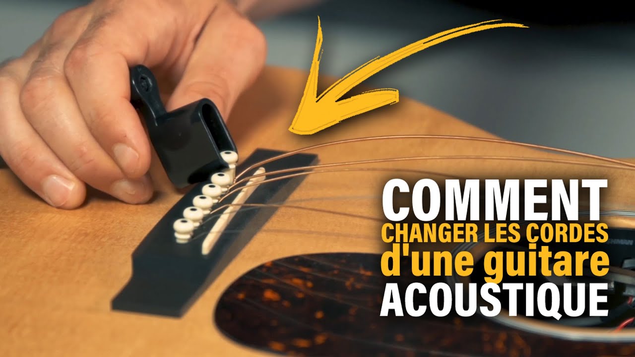 COMMENT CHANGER LES CORDES d'une guitare acoustique