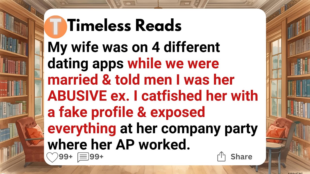My wife was on 4 different dating apps while we were married & told men I was her ABUSIVE ex. I.....