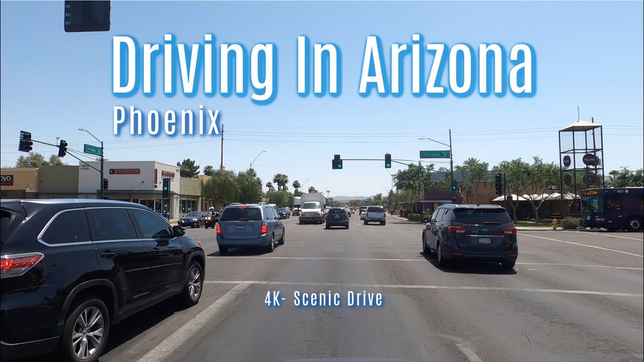 Driving in Phoenix 4K |  Up Town - Midtown- Downtown Drive