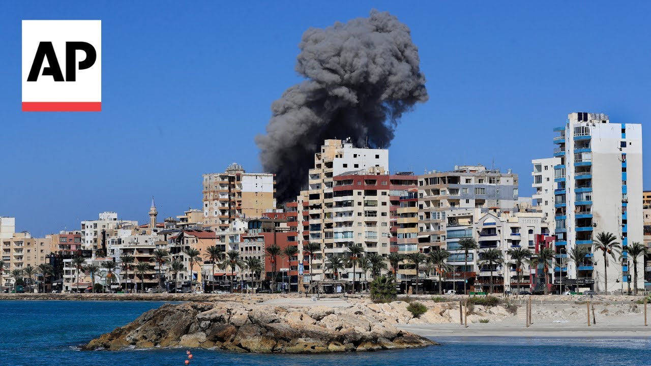 A series of Israeli airstrikes hits Tyre city in southern Lebanon