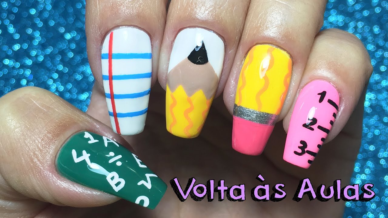UNHAS DECORADAS VOLTA ÀS AULAS ‹ Unhas da Lalá ›