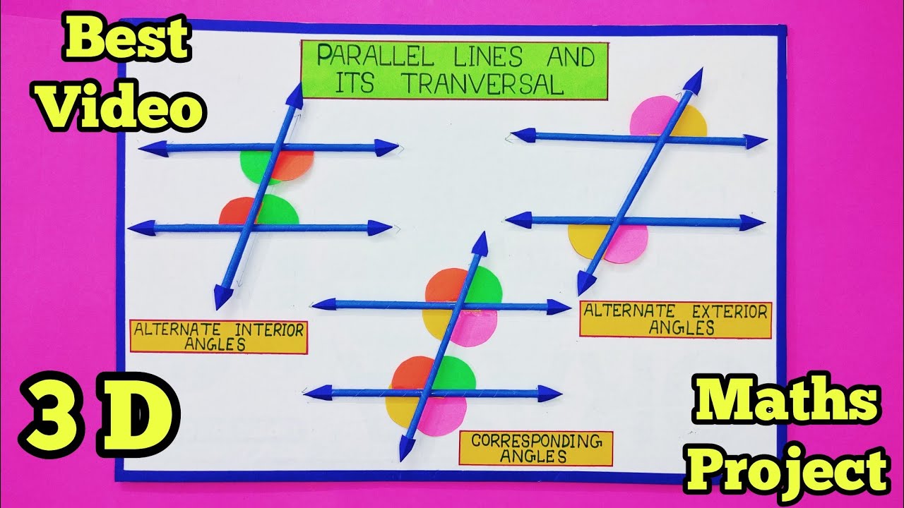 #Parallel lines and it's transversal#Corresponding and Alternet Angles#Maths working model#Project 👍