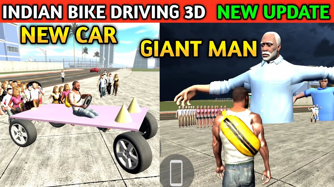NEW CAR GIANT MAN | New Update | Funny Gameplay Indian Bikes Driving 3d 🤣🤣