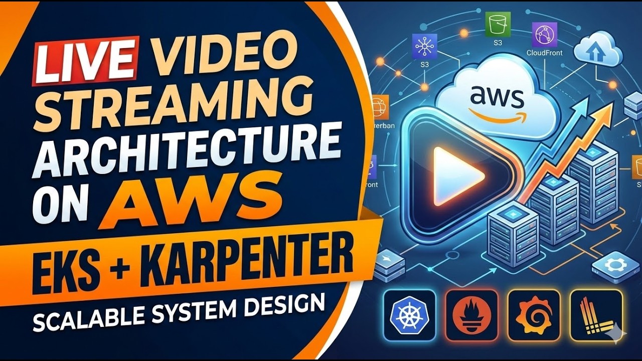 Live Video Streaming Architecture on AWS  Interview| EKS, Karpenter, HPA, Multi-Region DR